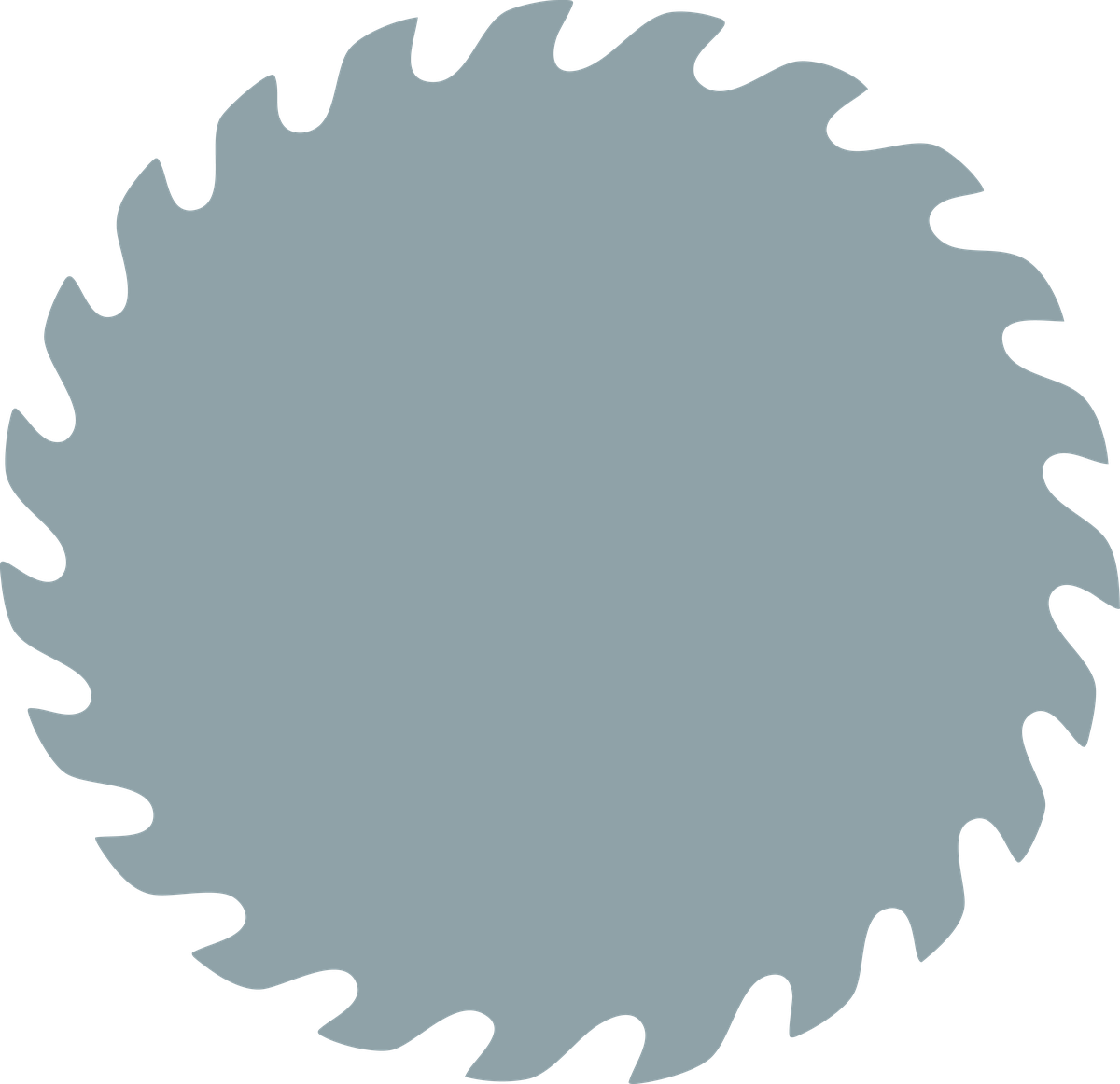 Saw blade motif